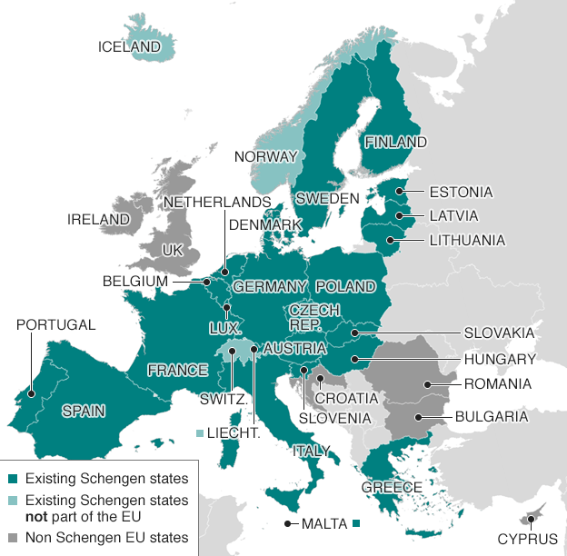 Shengen-map